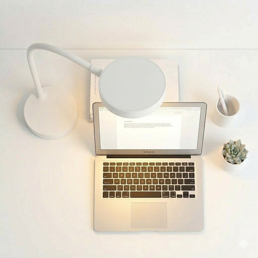 Lámpara LED Escritorio Minimalista Flexible | Control Táctil de 3 Tonos (Cálido/FrĂo) | Recargable USB