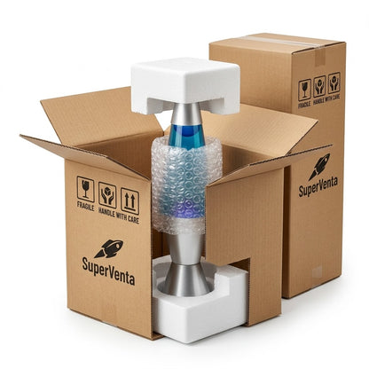 Lámpara Retro Efecto Lava Relajante 35 cm – Diseño Premium