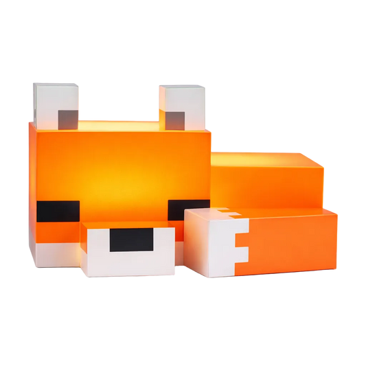 Lámpara Zorrito Minecraft Pixelada – Luz de Noche LED para Dormitorio Gamer